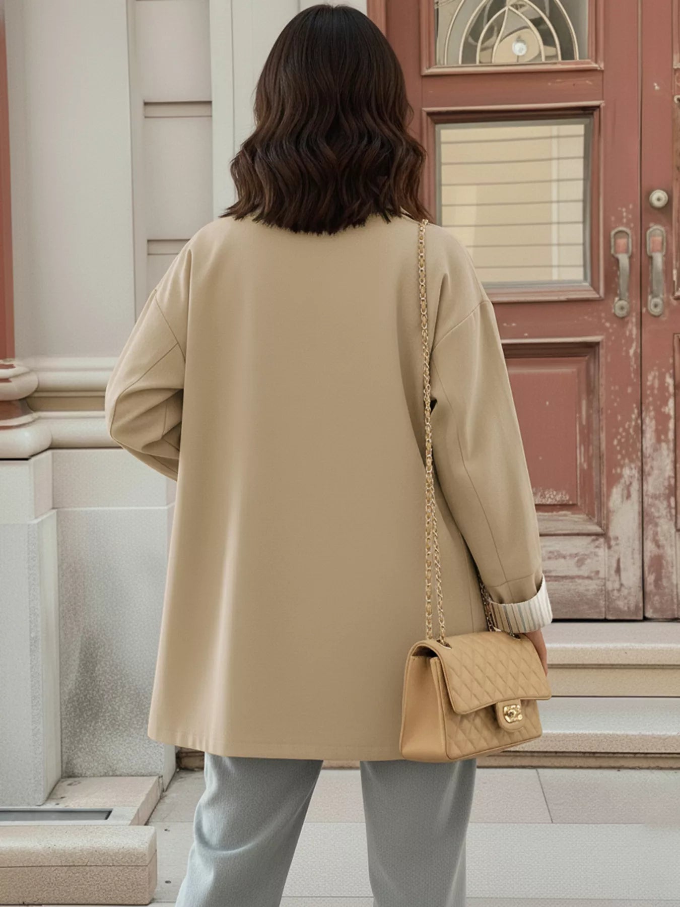 Relaxed Fit Button Up Shacket OutfitFlow