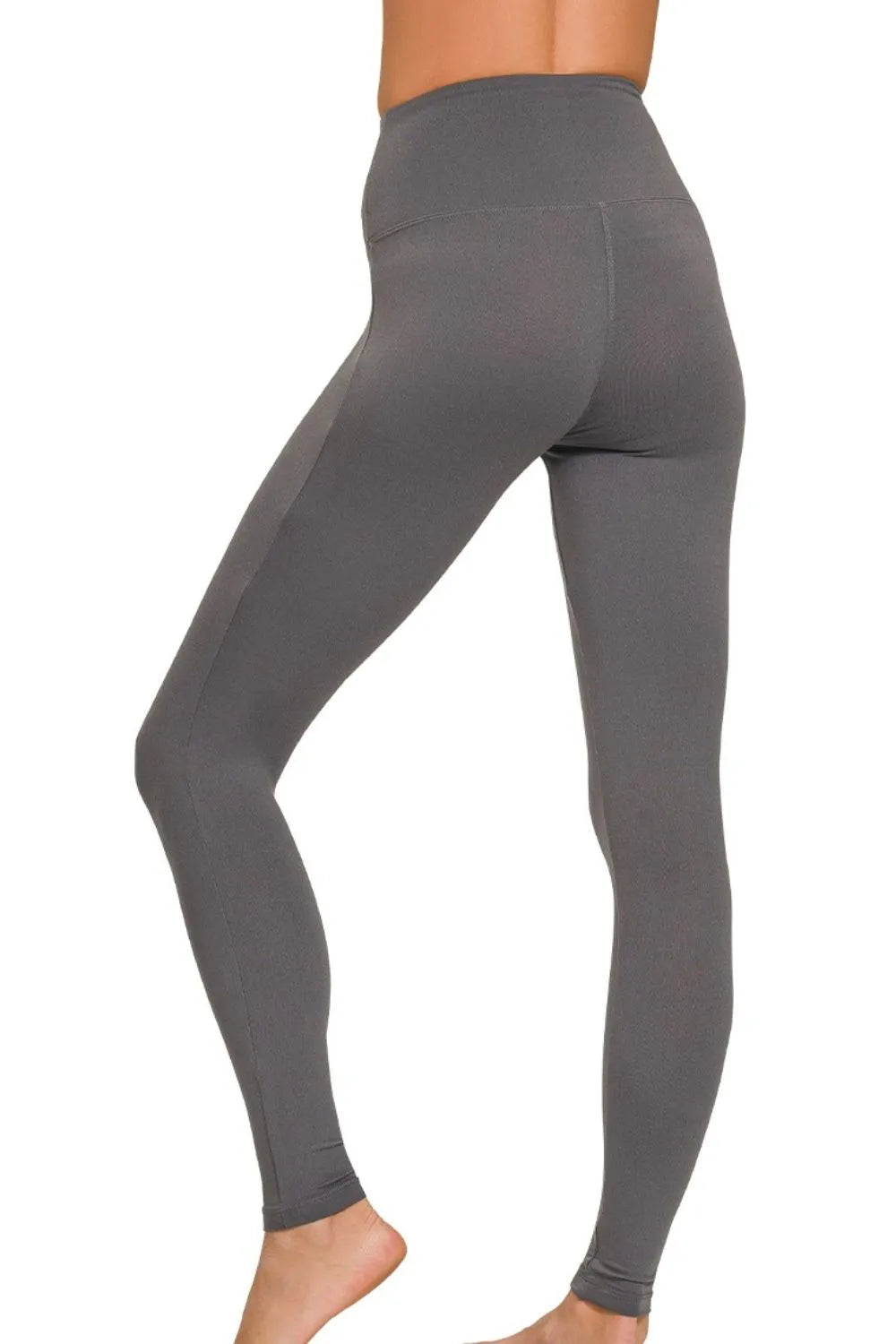 Zenana Premium Microfiber Wide Waistband Leggings OutfitFlow