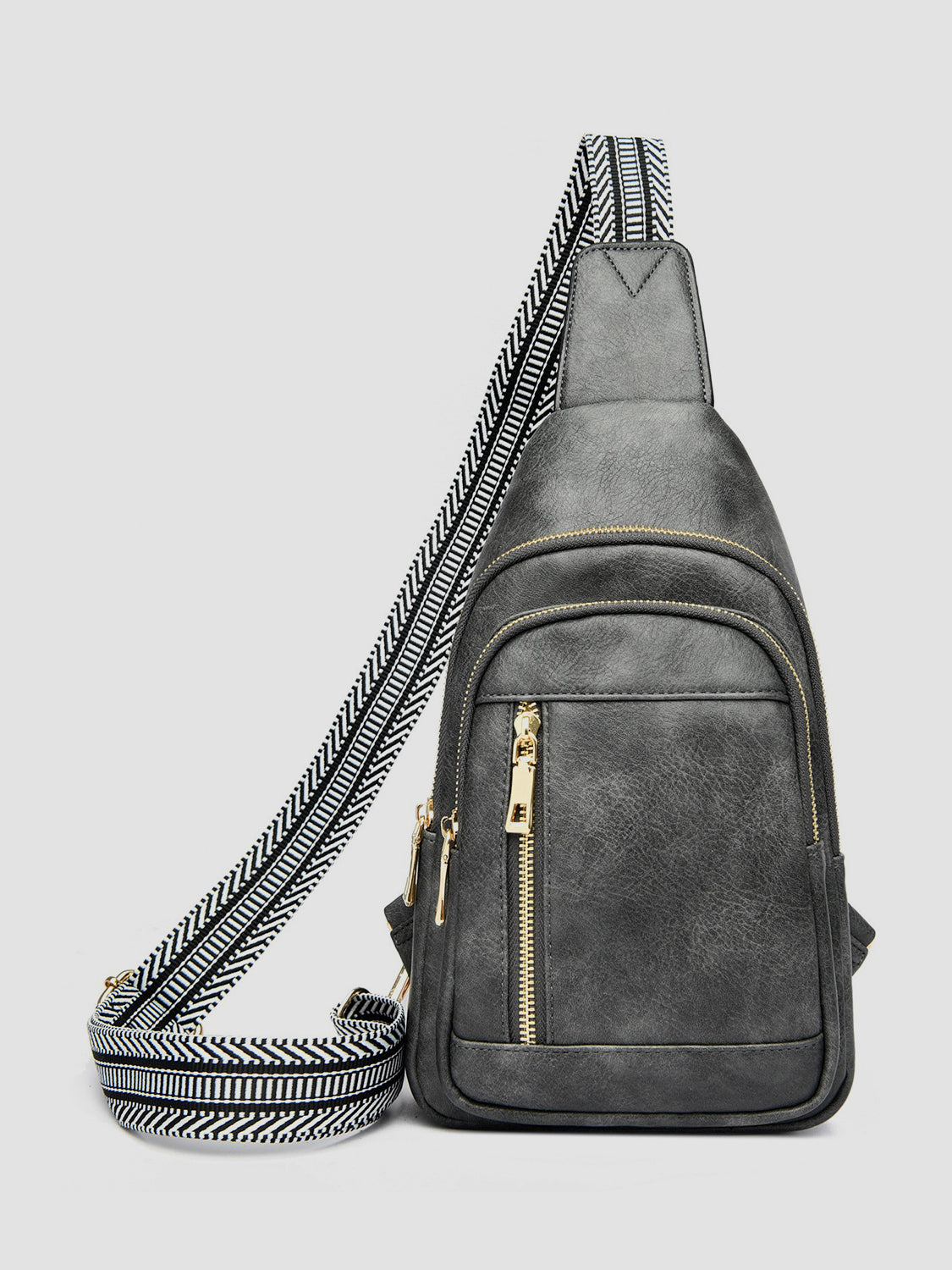 Outfit Flow - PU Leather Adjustable Strap Crossbody Bag