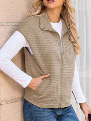 Zip-Up Vest Coat Trendsi
