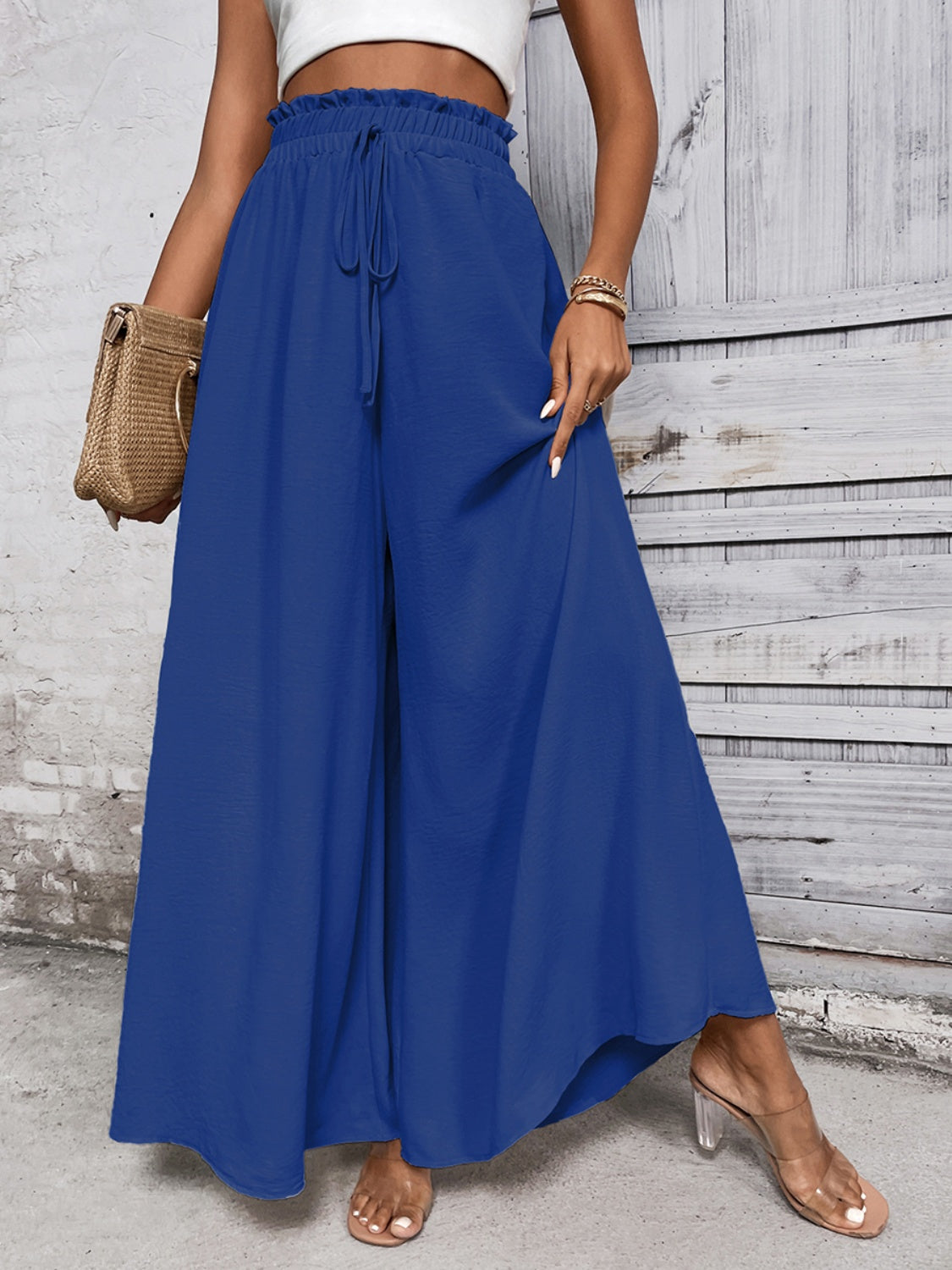 Outfit Flow - Honey Tied High Waist Wide Leg Pants