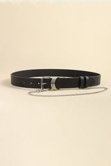 PU Leather Alloy Chain Belt