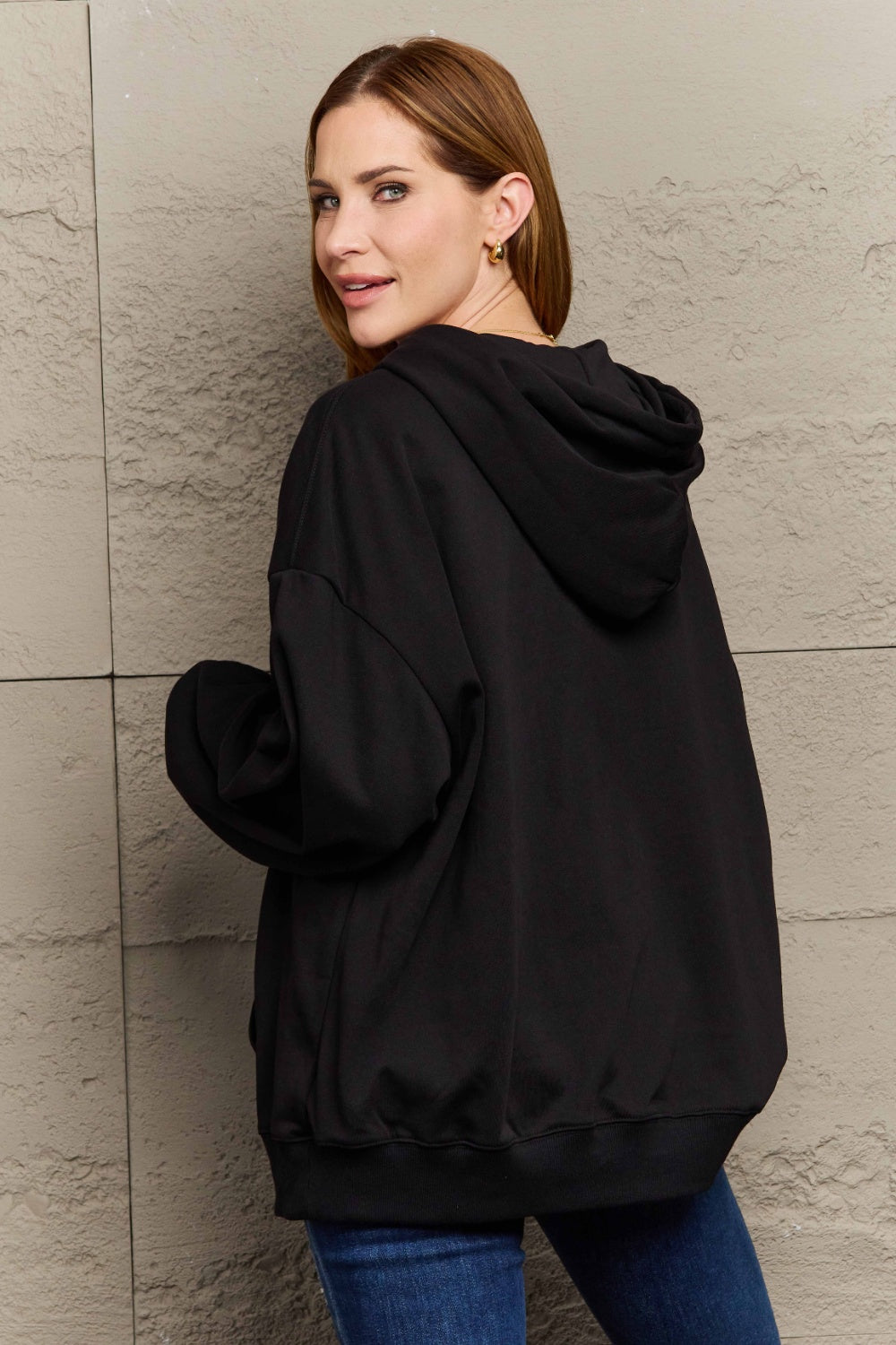 Outfit Flow - Full Size Long Sleeve Dropped Shoulder Hoodie