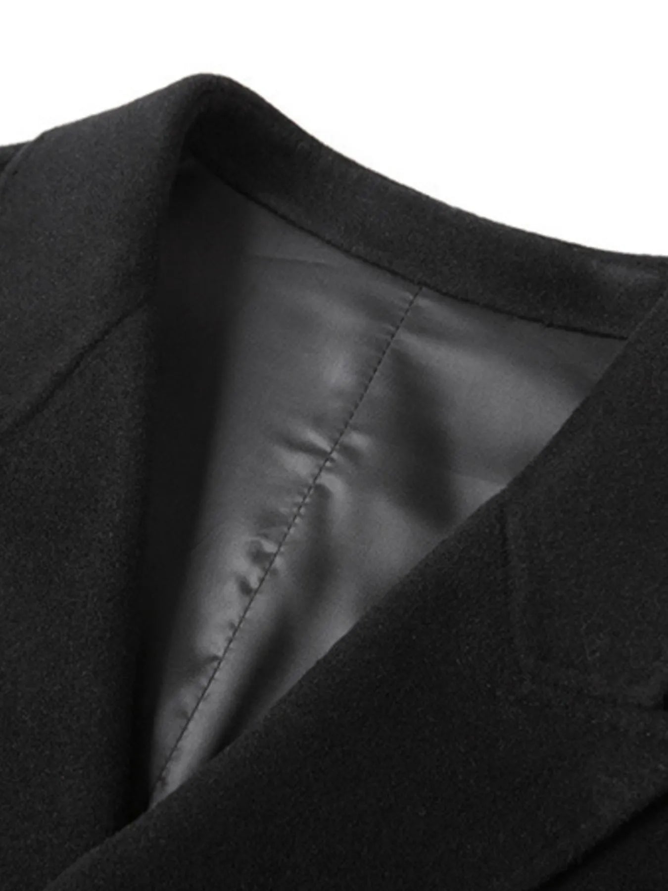 Men's Plus Size Double-Breasted Longline Coat OutfitFlow