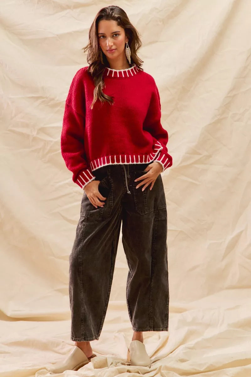 SO ME Loose Fit Christmas Holiday Sweater OutfitFlow