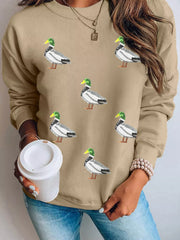 Sequin Duck Long Sleeve Top OutfitFlow