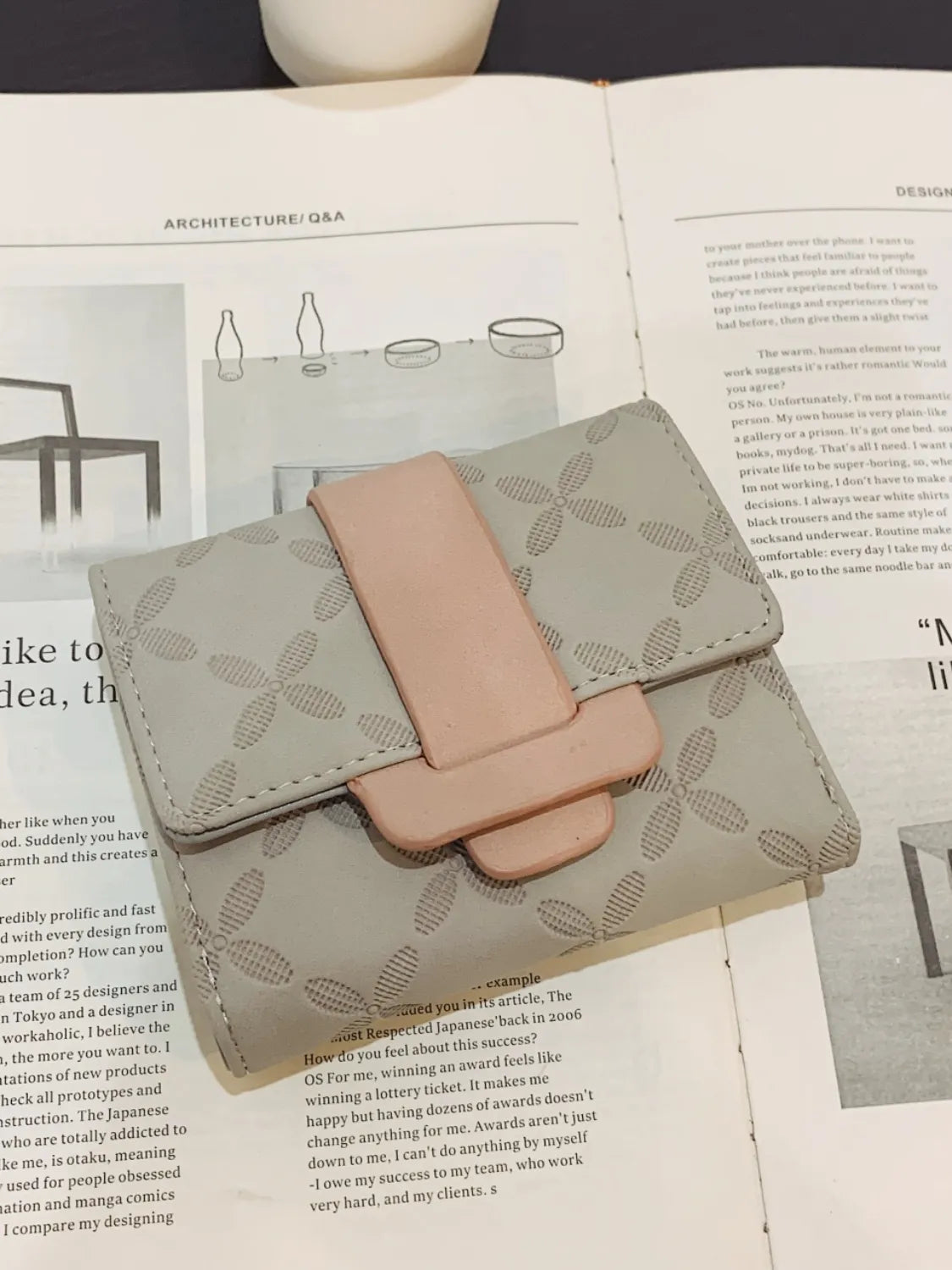 PU Leather Wallet Khaki One Size OutfitFlow