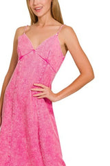 Zenana Tencel Mineral Washed Maxi Dress OutfitFlow