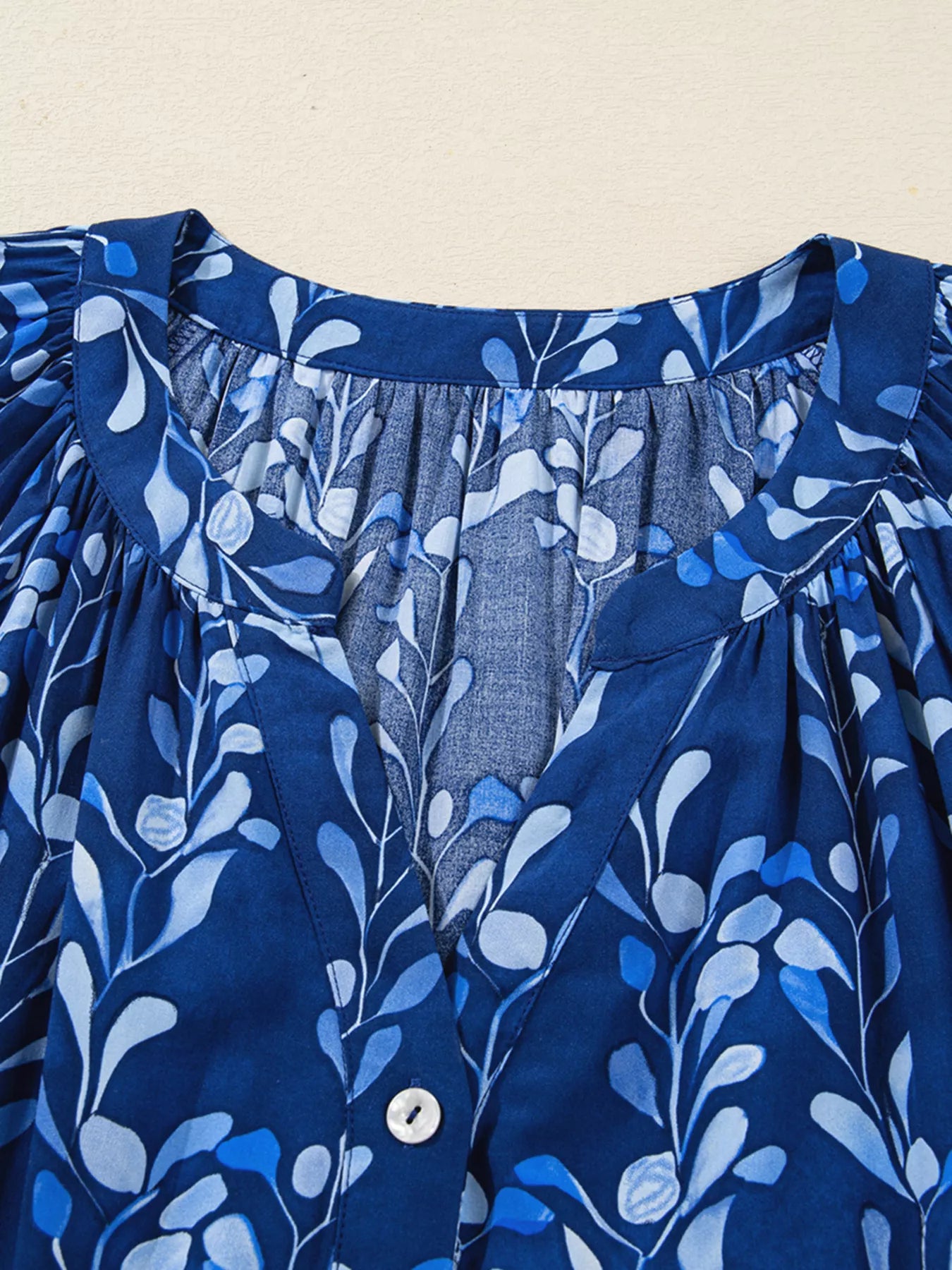 Botanical Print Button Up Shirt OutfitFlow