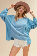 BiBi Oversized Pocket Front Sweatshirt OutfitFlow