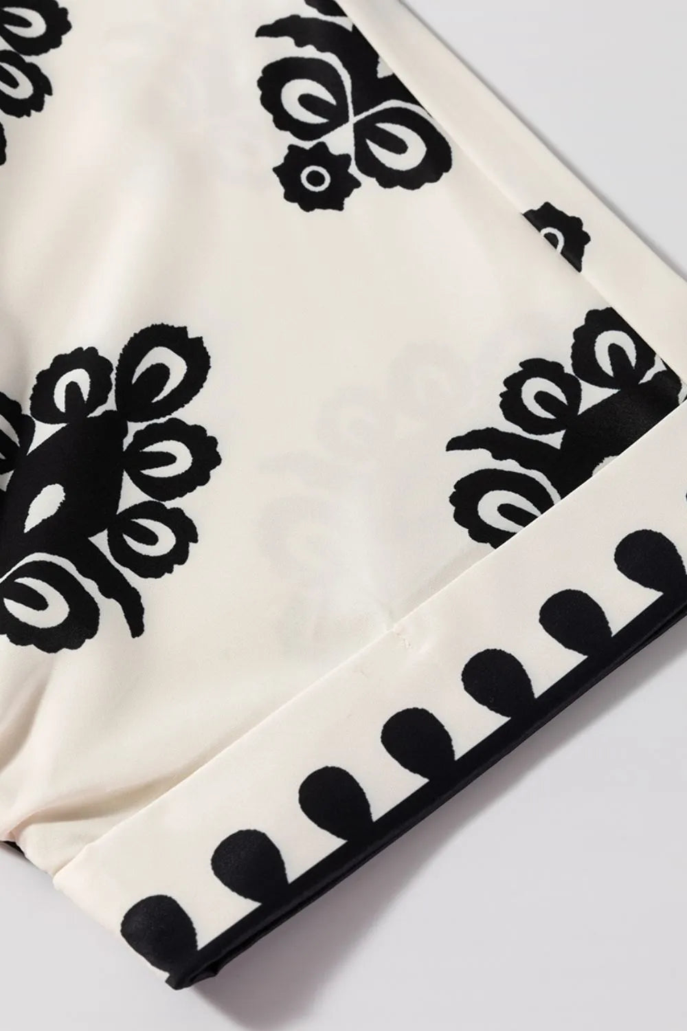 Printed Short Sleeve Loose Blouse OutfitFlow