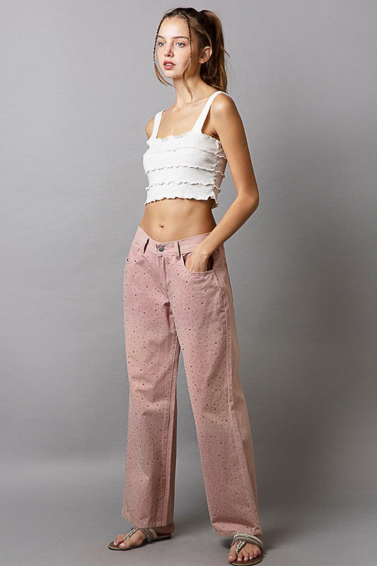 Outfit Flow - POL Embellishments Gradient Wide Leg Pants