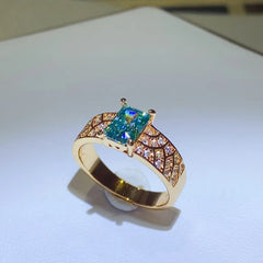 1 Carat Moissanite 925 Sterling Silver Ring OutfitFlow