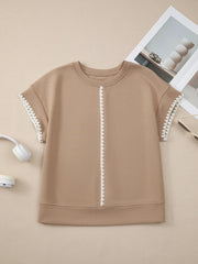 Contrast Trim Short Sleeve T-Shirt OutfitFlow