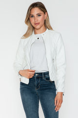 Outfit Flow - Snobbish PU Leather Zip Up Jacket with Pockets