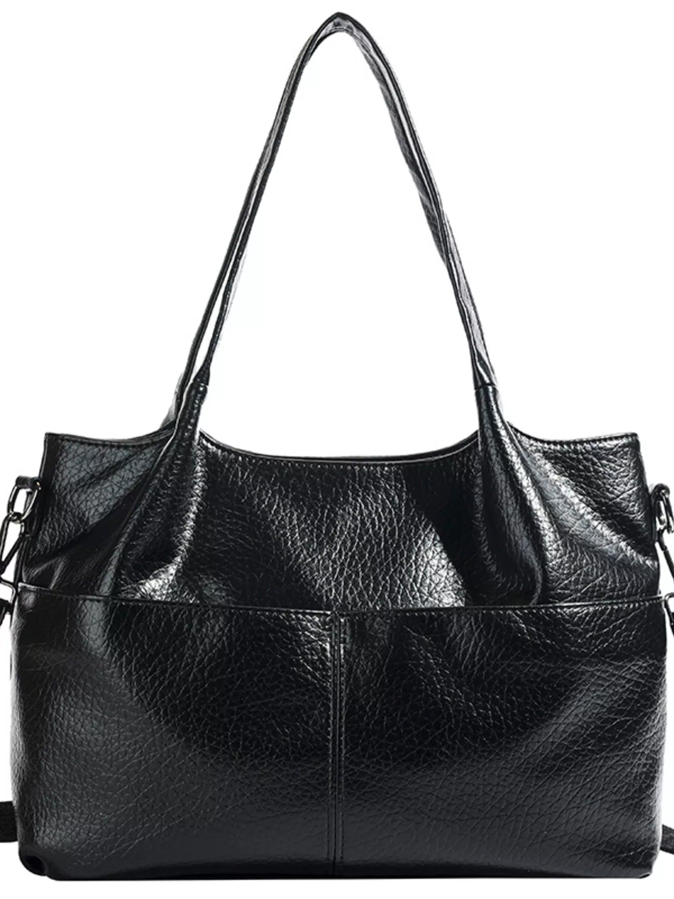 PU Leather Adjustable Strap Handbag OutfitFlow