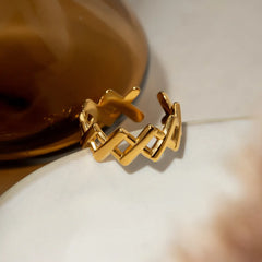 Stainless Steel Cutout Open Ring OutfitFlow