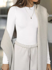 Long Sleeve Crop T-Shirt with Ribbed Texture Trendsi