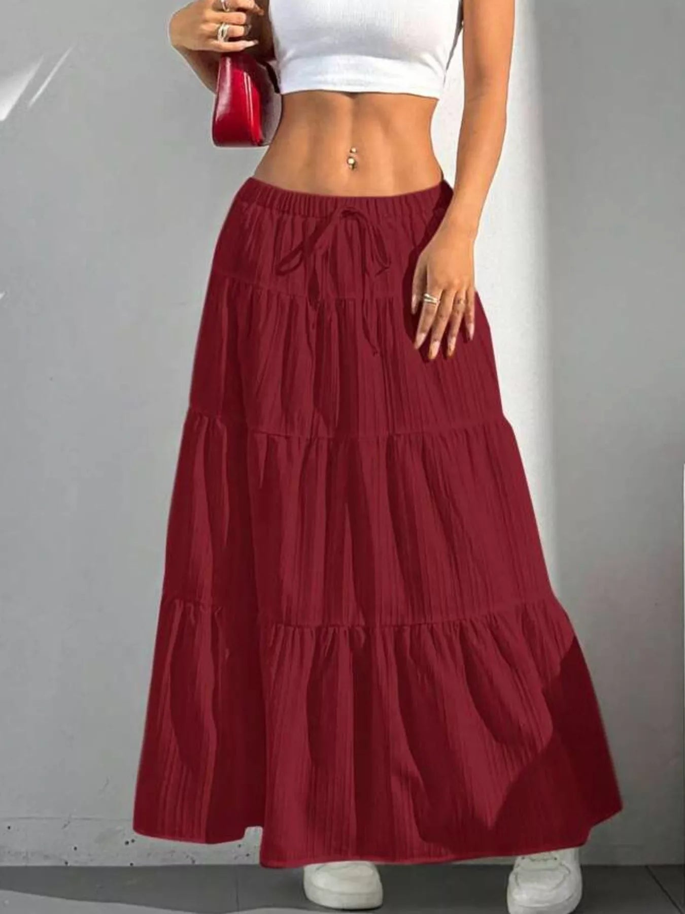 Flowy Tiered Maxi Skirt OutfitFlow