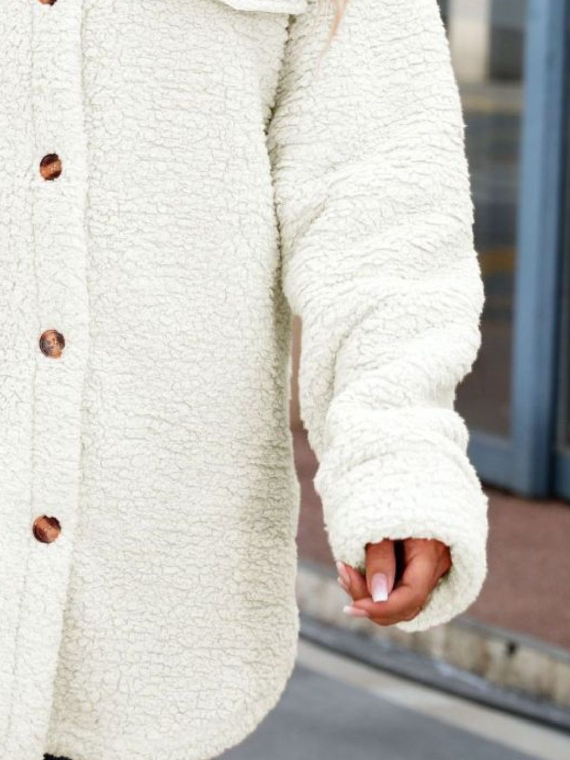 Button Down Collared Coat Trendsi