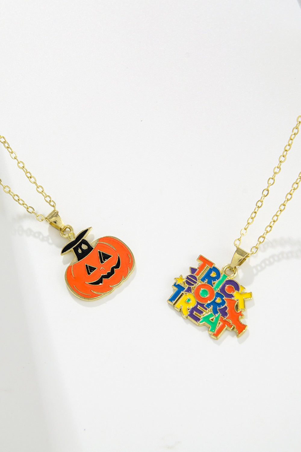 Two-Piece Halloween Theme Necklace Set OutfitFlow