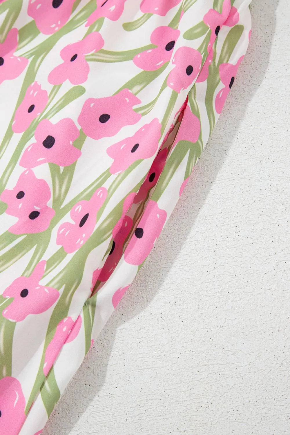 Floral Print Square Neck Ruffled Cap Sleeve Maxi Dress OutfitFlow