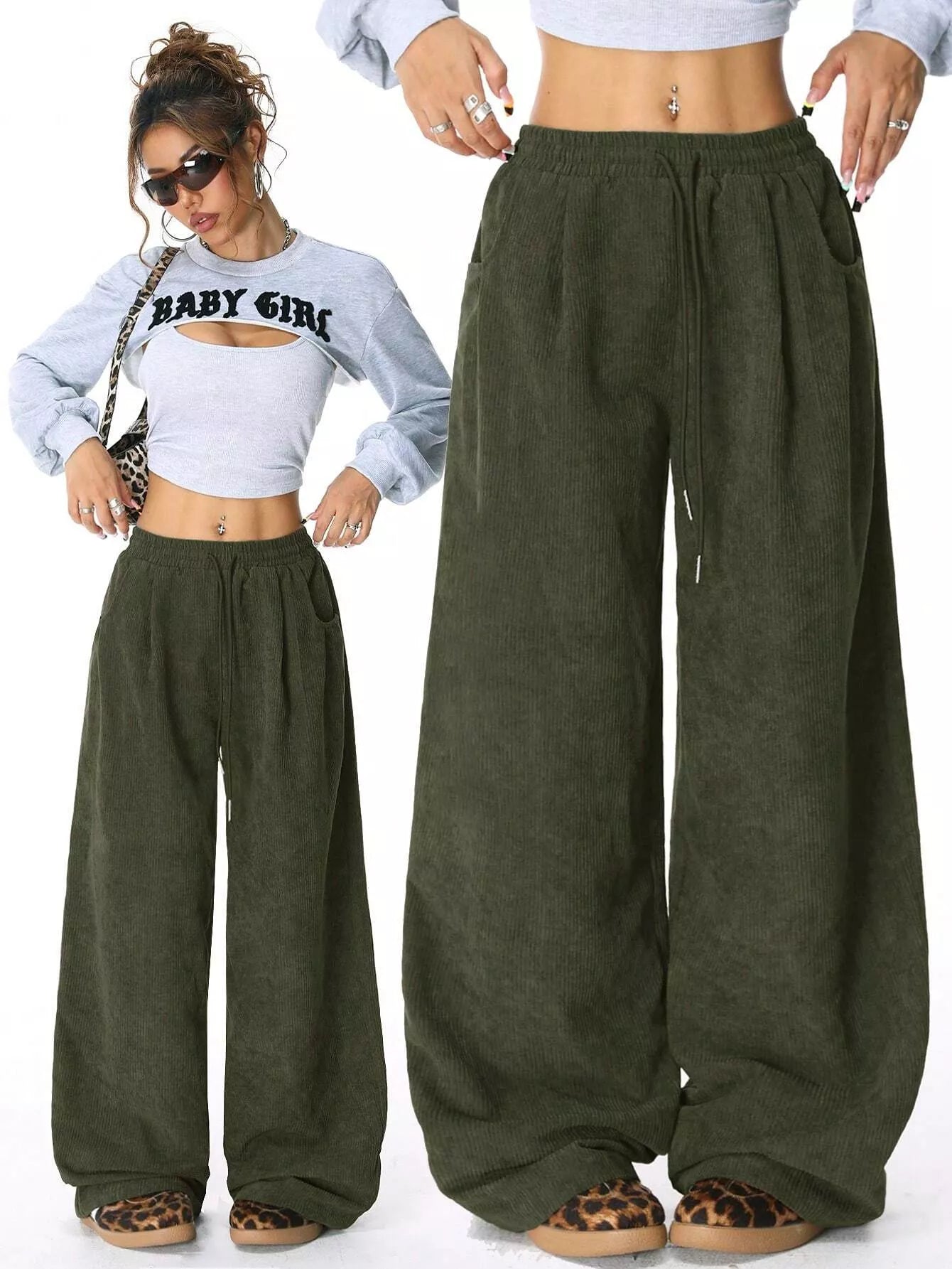 Corduroy Wide Leg Pants OutfitFlow