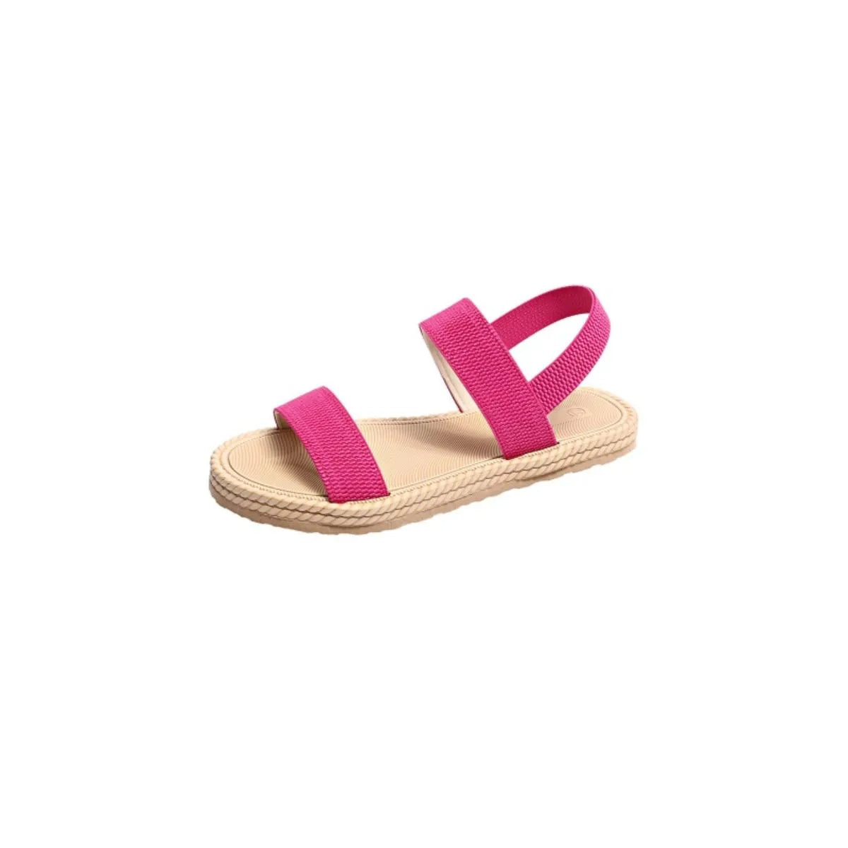 Open Toe Flats Sandals Hot Pink OutfitFlow