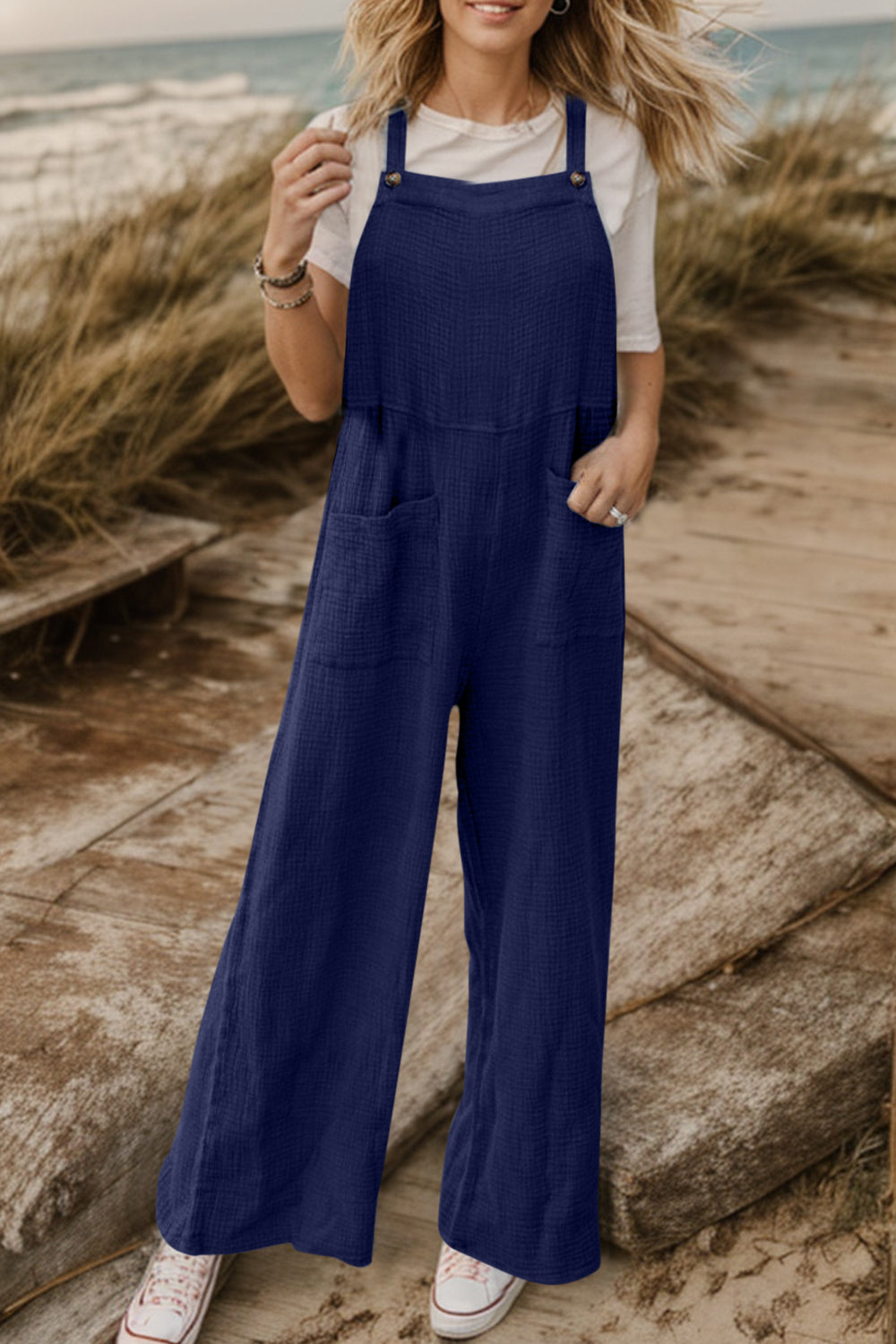 Outfit Flow - Full Size Wide Leg Front Pocket Jumpsuit