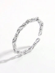 925 Sterling Silver Knot Shape Open Ring OutfitFlow