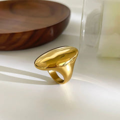 18K Gold-Plated Dome Ring OutfitFlow