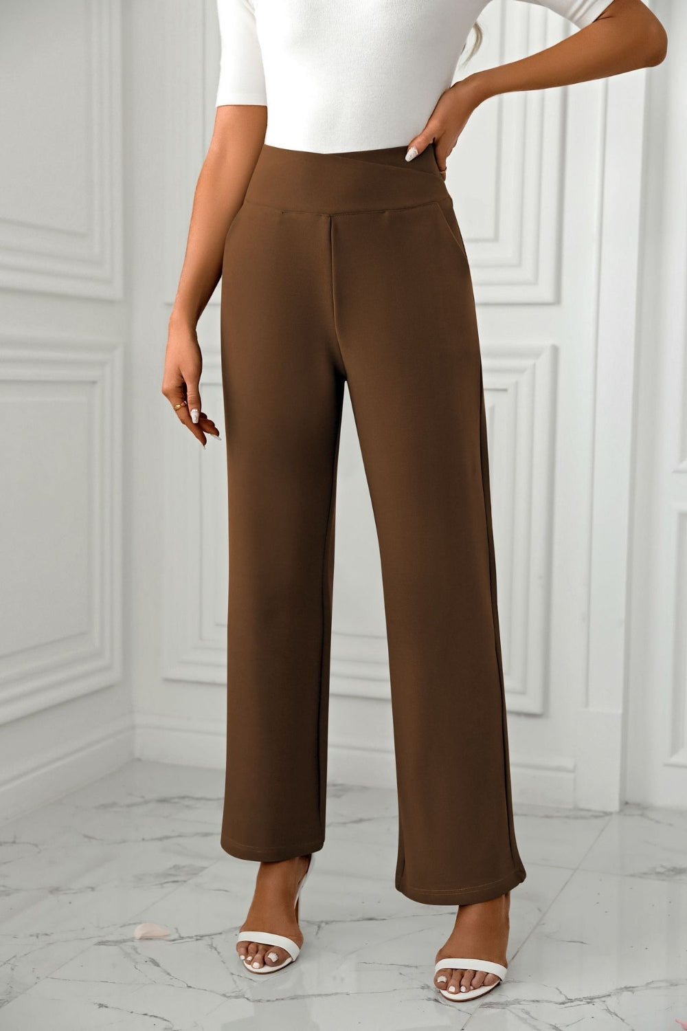 Outfit Flow - High Waist Straight Leg Pants