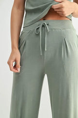 MONO B Vintage Ease Pima Cotton Tee and Pants Set OutfitFlow