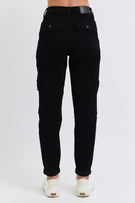 Judy Blue Full Size High Waist Cargo Cuffed Jogger Plus Size OutfitFlow