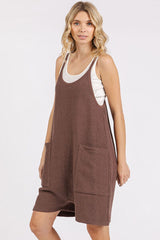 Mittoshop Scoop Neck Spaghetti Strap Overalls with Pockets OutfitFlow