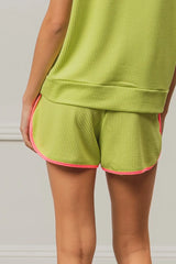 BiBi Cord Rib with Band Side Slit Shorts OutfitFlow