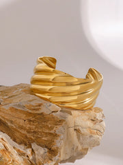 18K Gold-Plated Stainless Steel Open Ring OutfitFlow