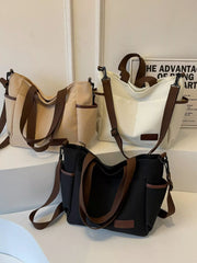 Canvas Shoulder Bag with Adjustable Strap OutfitFlow