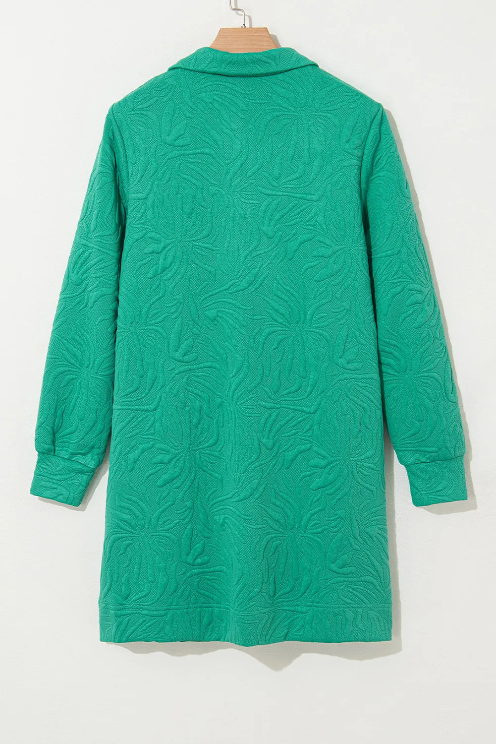 Texture Quarter Zip Long Sleeve Mini Dress OutfitFlow