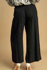 Umgee Full Size High Waisted Embellished Linen Pants Plus Size OutfitFlow