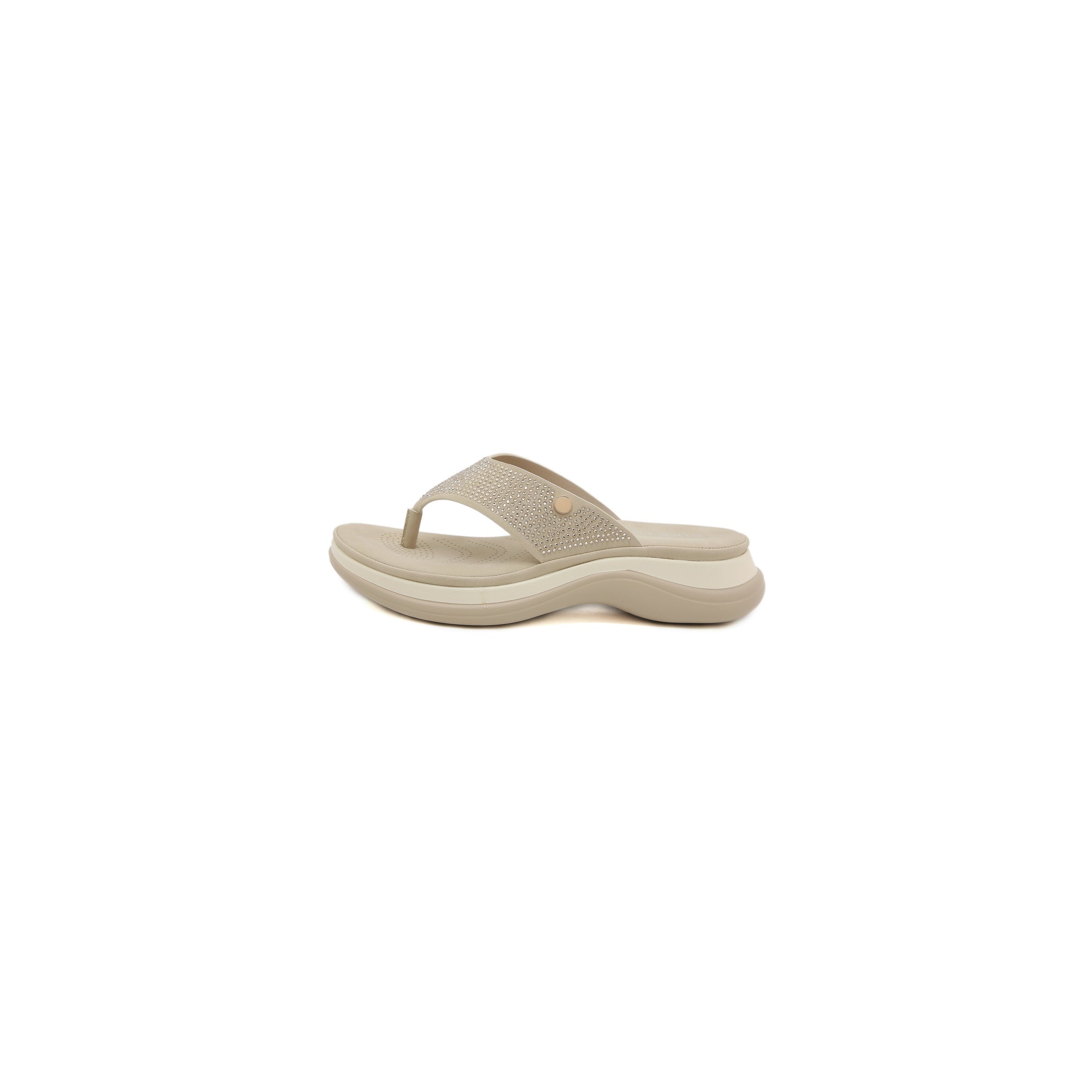 Toe Post Flats Sandals Beige OutfitFlow