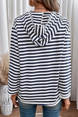 Outfit Flow - Striped Long Sleeve Hoodie