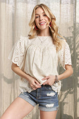 ADORA Ruffle Shoulder Blouse OutfitFlow