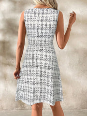 Round Neck Sleeveless Dress OutfitFlow