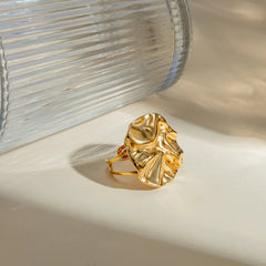 18K Gold-Plated Irregular Open Ring OutfitFlow