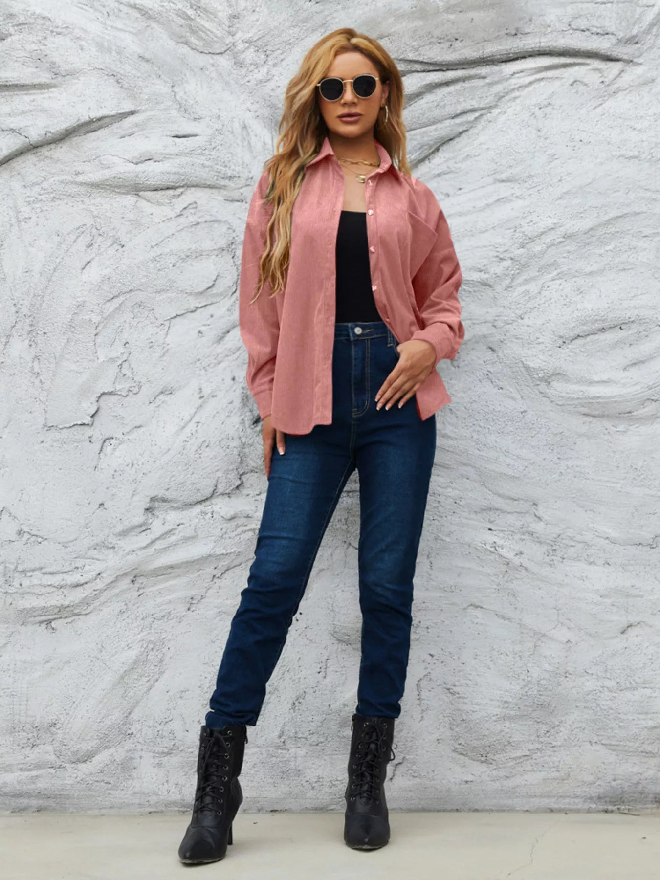 Corduroy Button-Up Shirt OutfitFlow