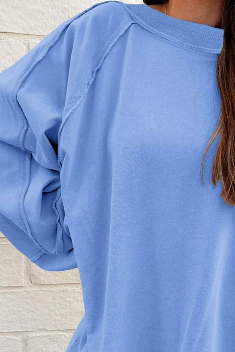 Oversized Washed Crewneck Sweatshirt OutfitFlow