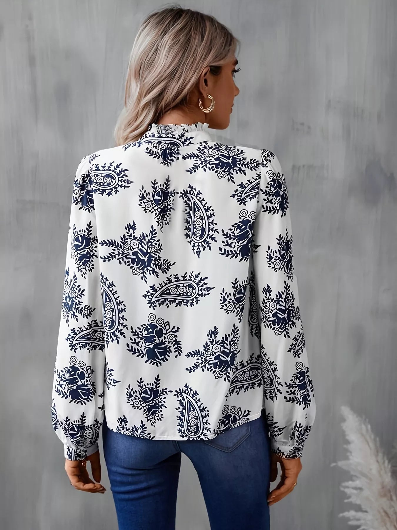 Paisley Print Button Up Shirt OutfitFlow