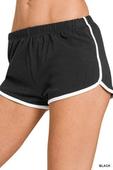 Zenana Elastic Waistband Dolphin Shorts OutfitFlow