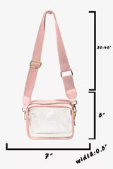 Fame PVC Clear Rectangular Crossbody Bag OutfitFlow